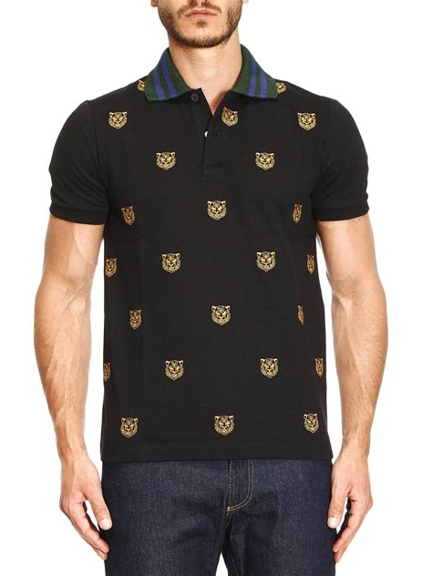 gucci embroidered tiger shirt|gucci tiger embroidered polo shirt.